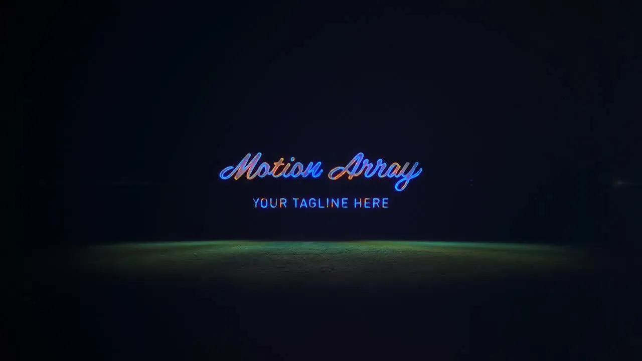 充满活力的电影能源灯标志像素设计精选AE模板