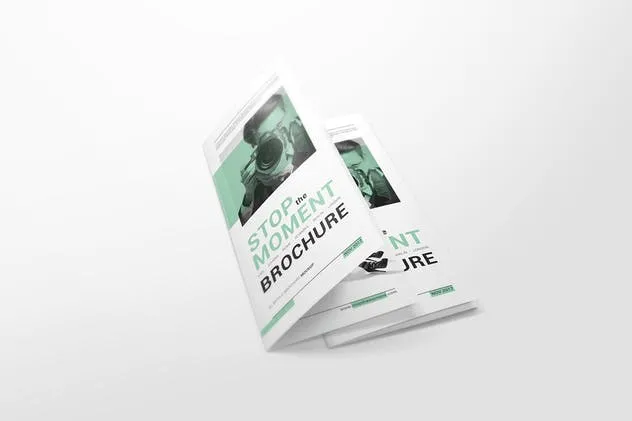 DL双折页传单宣传册样机模板V2 DL Bifold Brochure Mockups 02插图(3)