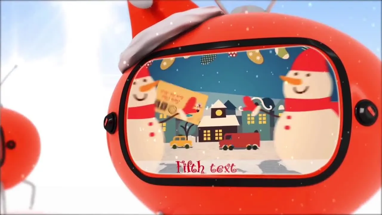 新年宣传视频3D动态卡通电视机特效像素设计精选AE模板