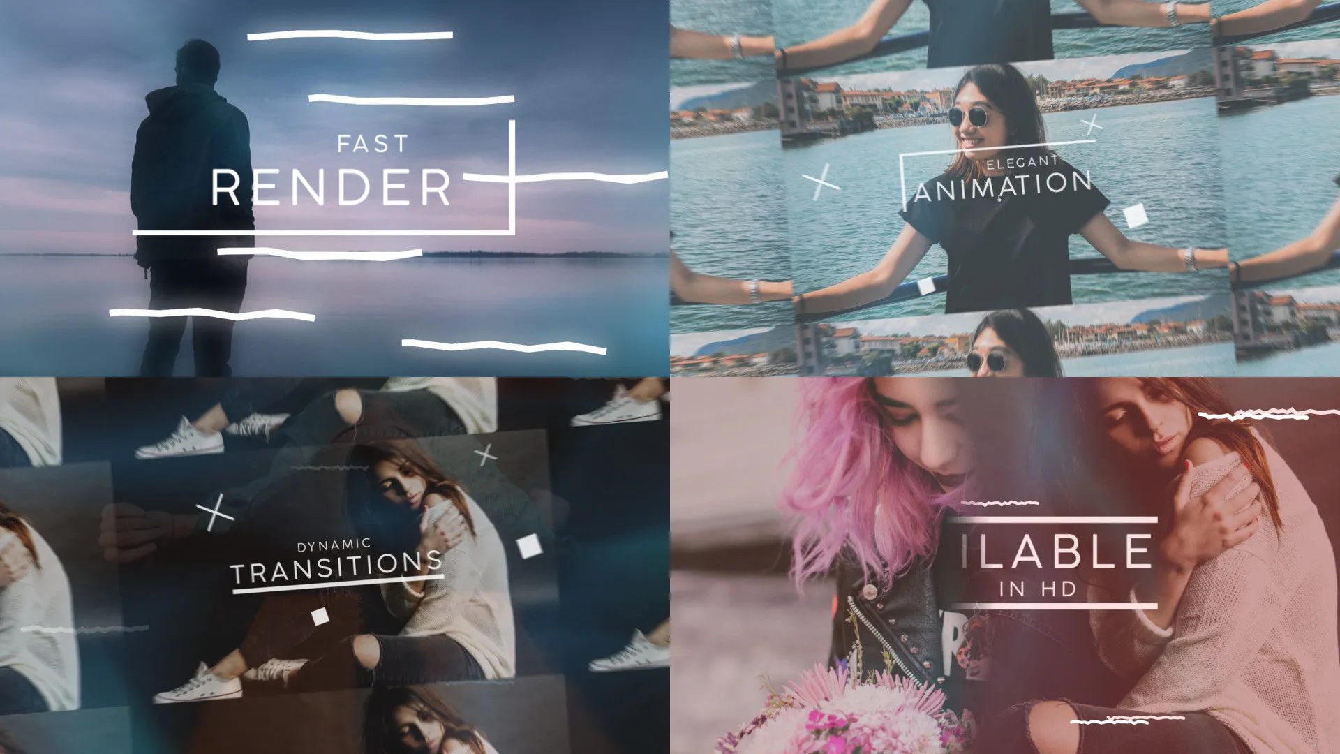 广告开场白动画像素设计精选AE模板