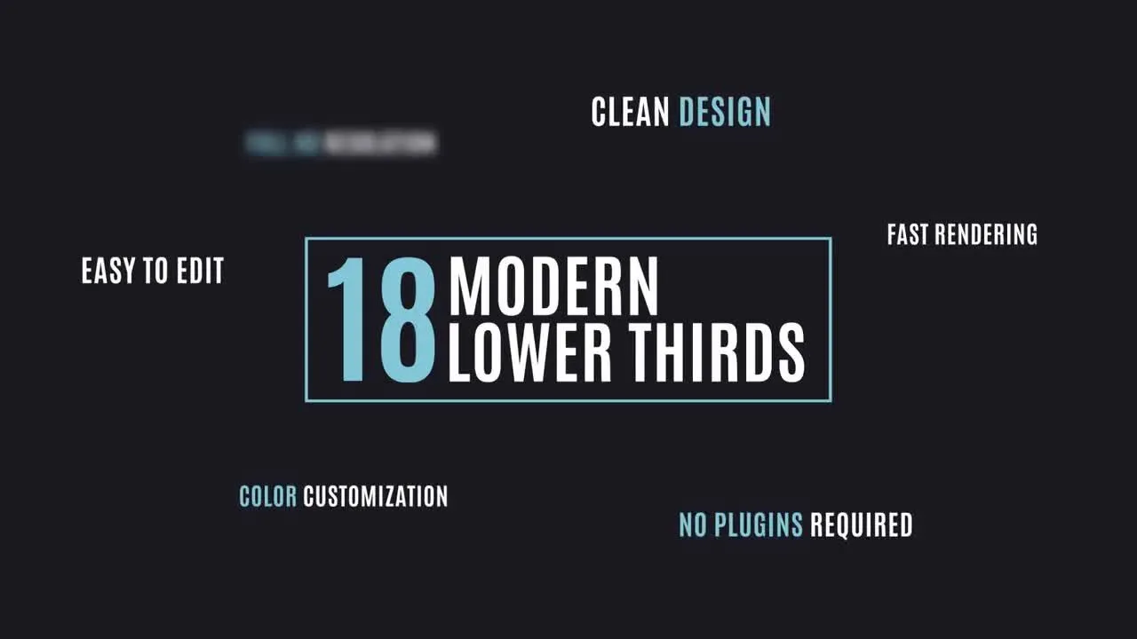 18个动态下三分之一电影标题像素设计精选AE模板