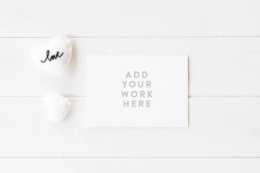 情人节主题贺卡卡片样机 3 x card mockups – Valentines – Jpeg插图(1)