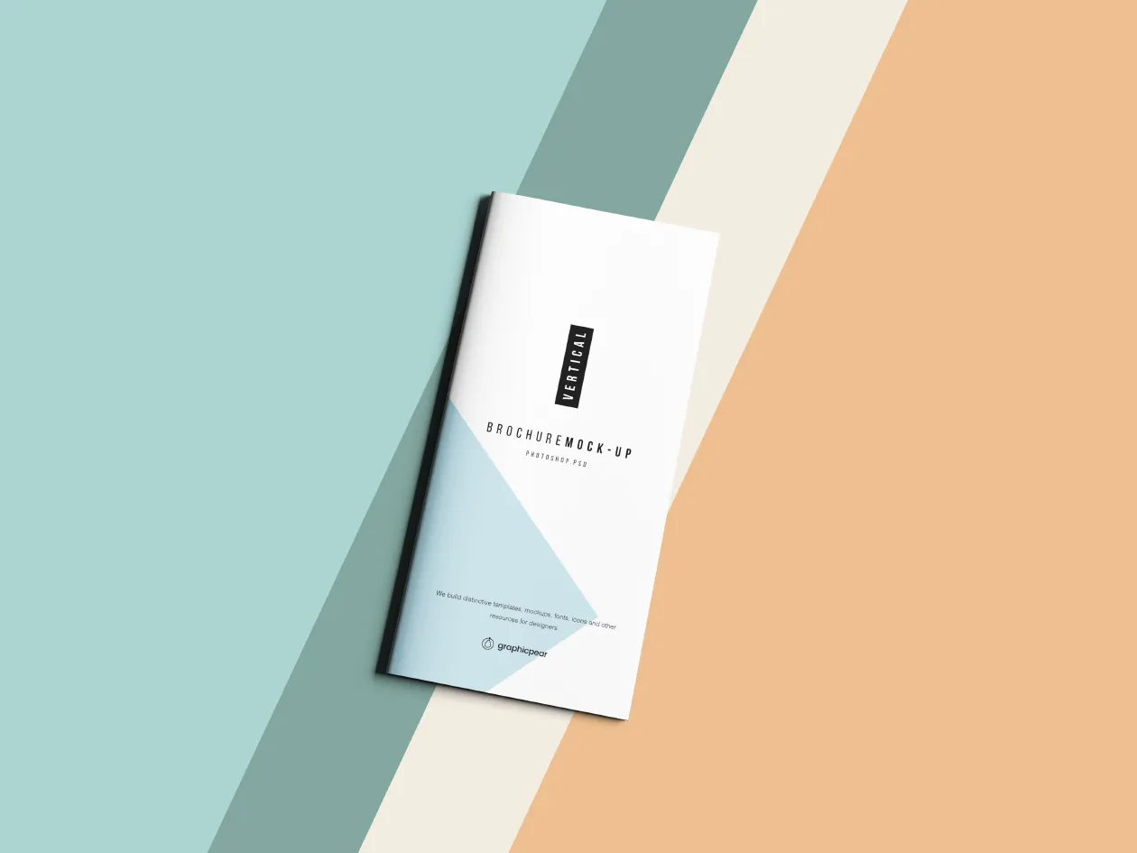 企业宣传册封面&封底设计效果图PSD样机 Vertical Brochure Mockup Psd插图(8)