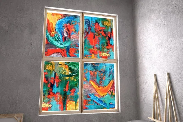 水彩油画手绘艺术作品画廊样机 Painting Gallery Mockup插图(8)