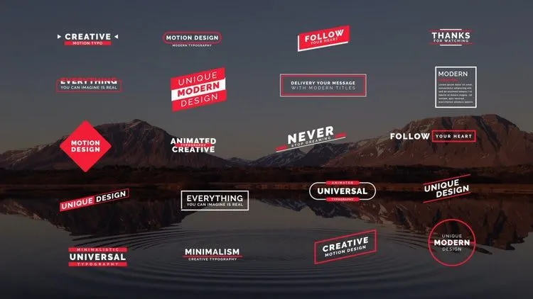 20个专业设计的现代标题动画ae模板