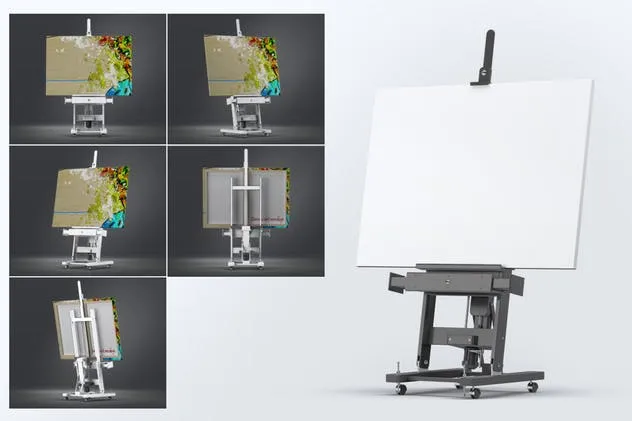 油画艺术创作样机模板 Canvas Art on Easel Mock-Up插图(3)