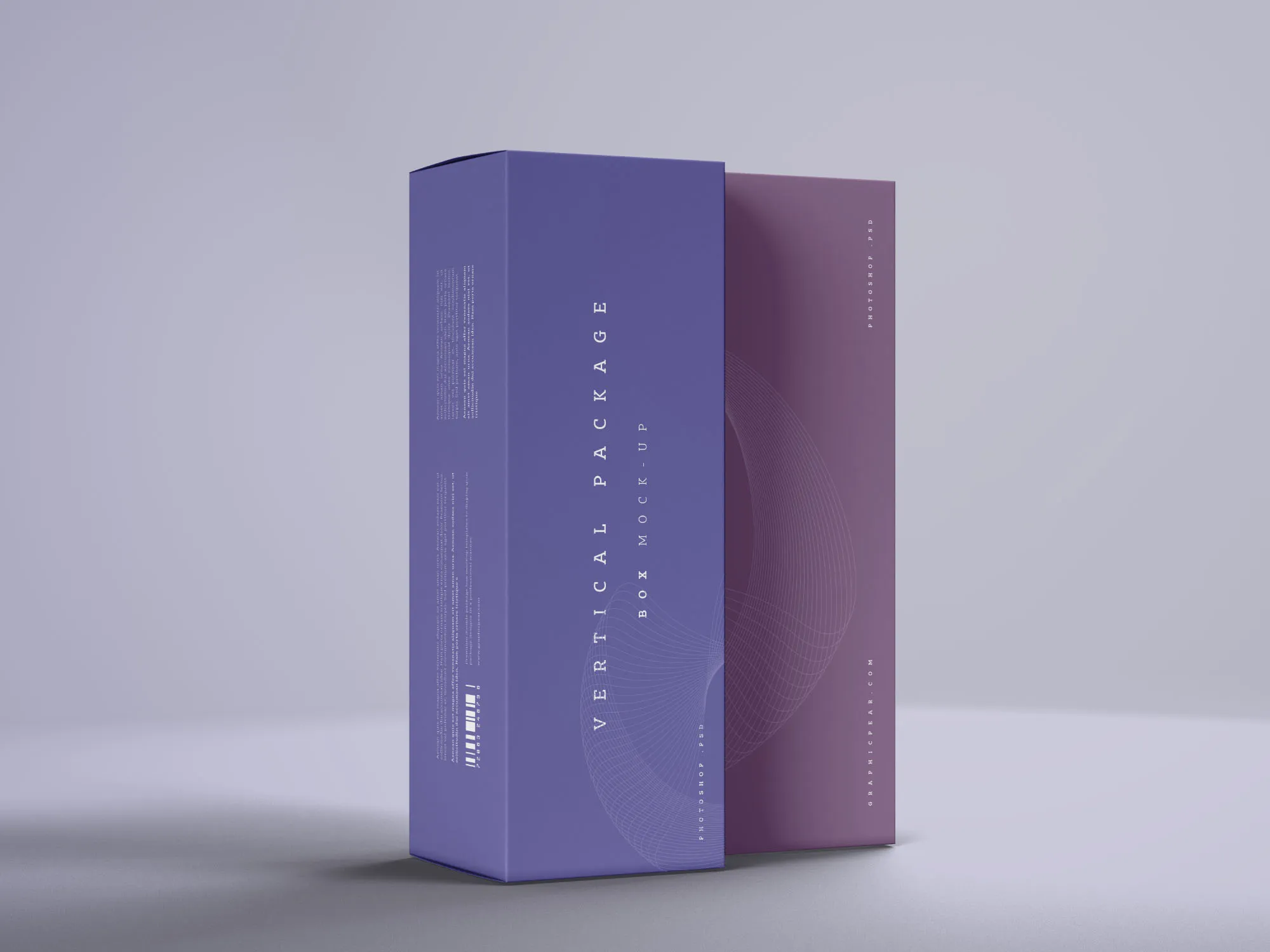 长方体产品外包装盒设计样机模板 Vertical Package Boxes Mockup