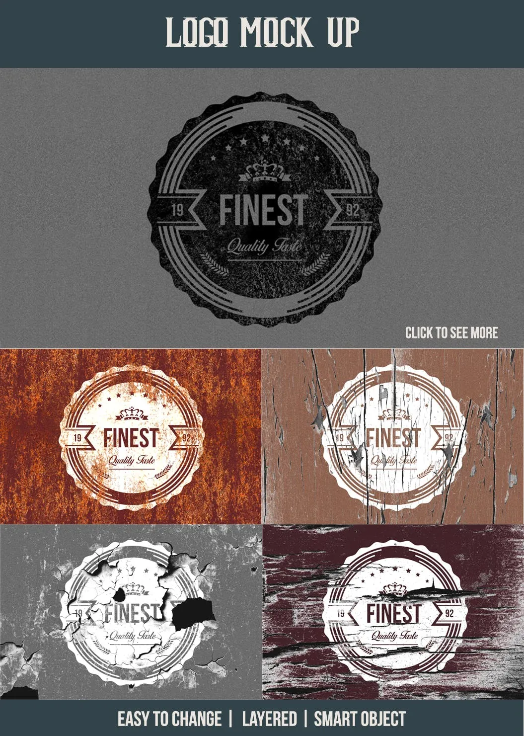 5款复古设计风格徽章/Logo设计模板 Authentic Vintage Labels插图(3)