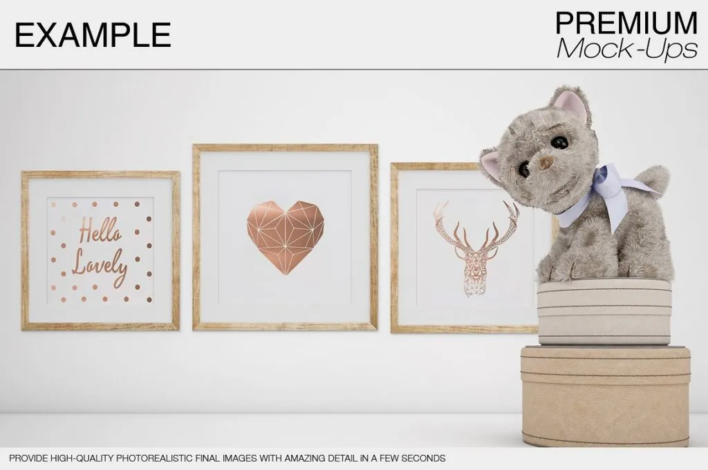 一组适合儿童的相框场景Mockups下载[psd]插图(3)