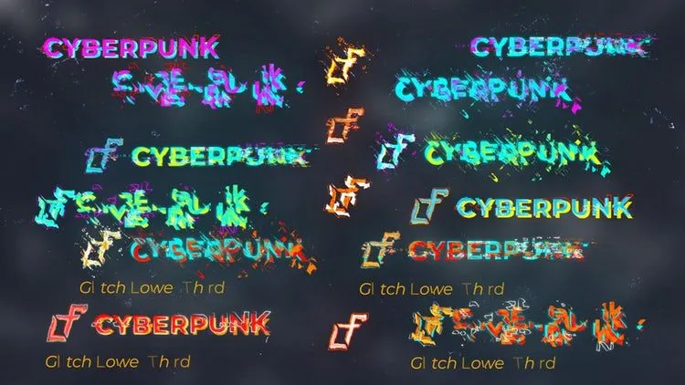 动态动画下三分之一像素设计精选AE模板