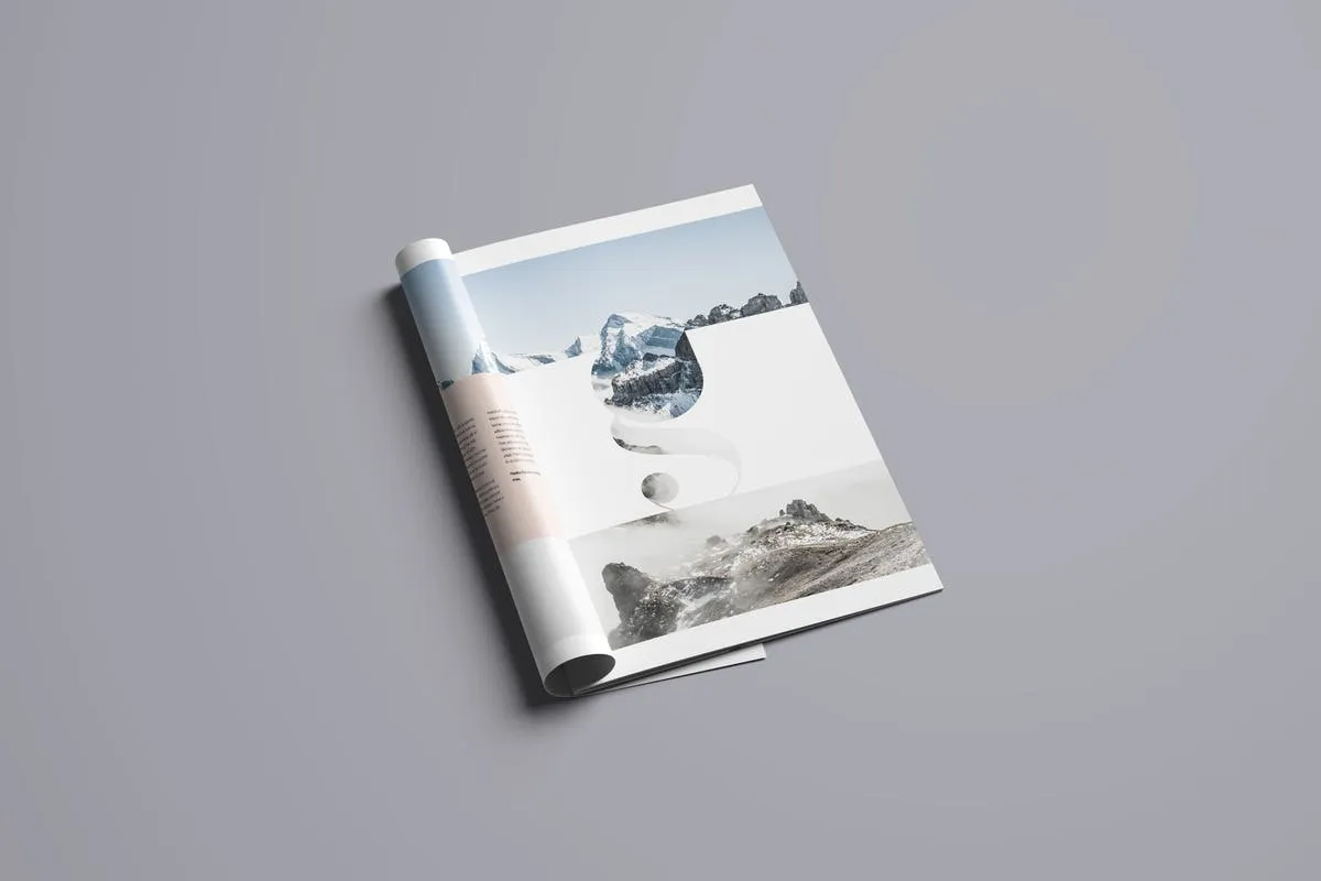 A4企业介绍宣传册样机模板 A4 Brochure Mockup插图