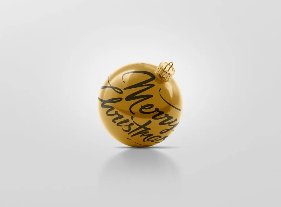 闪闪发光圣诞装饰球样机模板 Glitter Christmas Ball Mockup插图(8)
