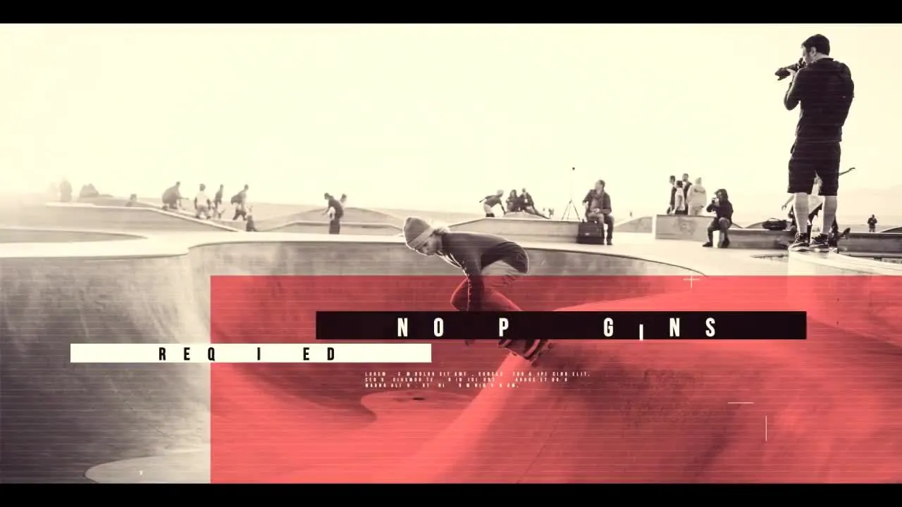 极限运动和时尚照片展示像素设计精选AE模板