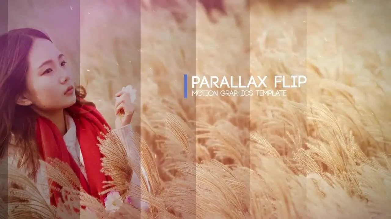 视差翻转像素设计精选AE模板