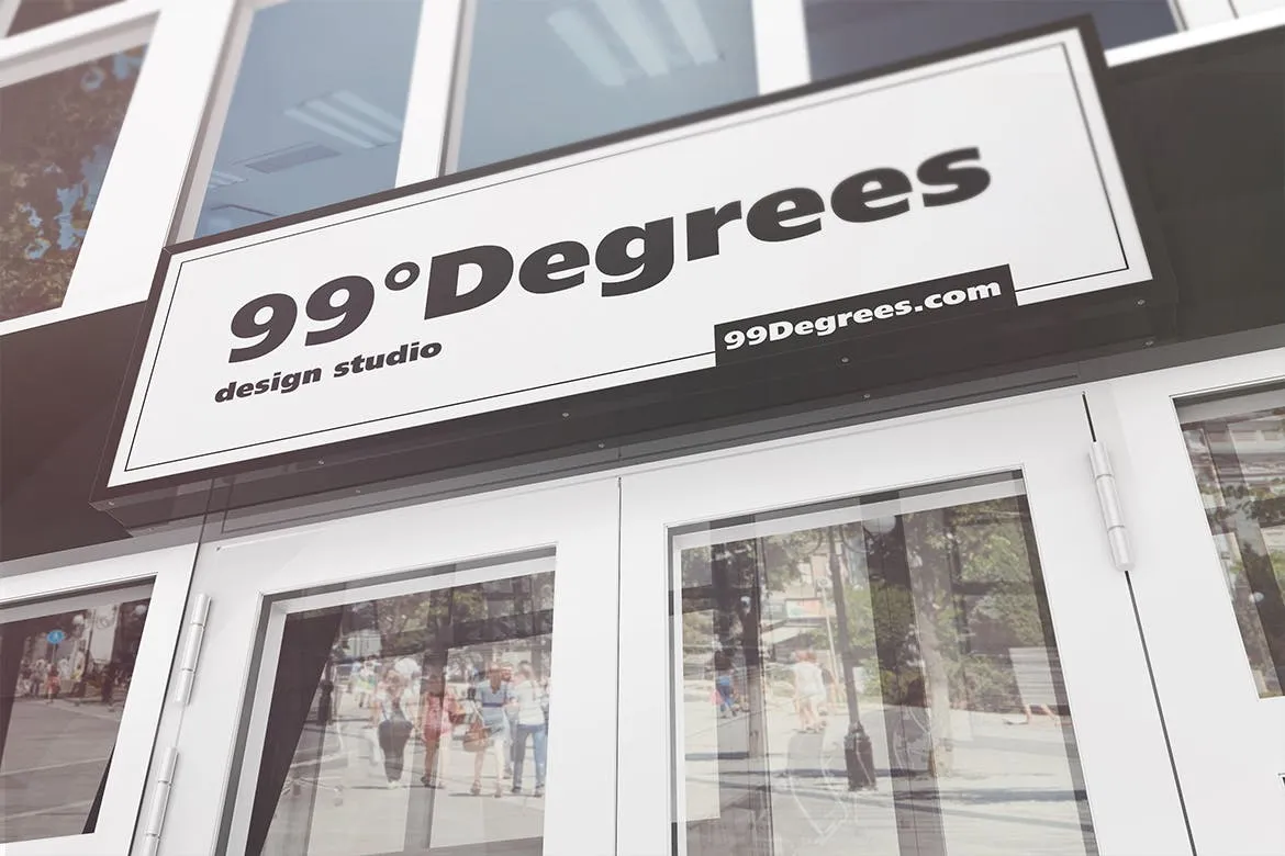 建筑广告招牌效果图样机素材库精选模板 Building Advertising Signboard Mockup插图(4)