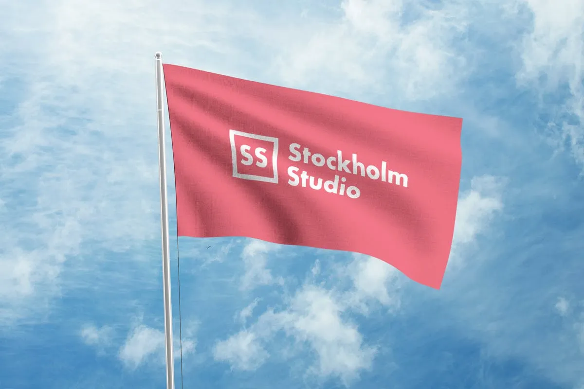 品牌VI/品牌活动旗帜设计样机模板 Flag Mockup插图