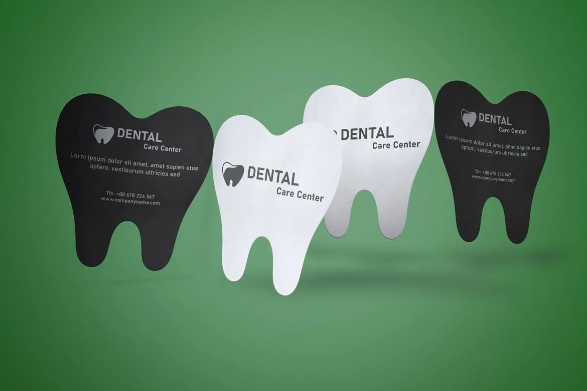 DieCut裁切工艺折叠卡片设计图素材库精选 DieCut Bi-Fold Card Mockup插图(6)