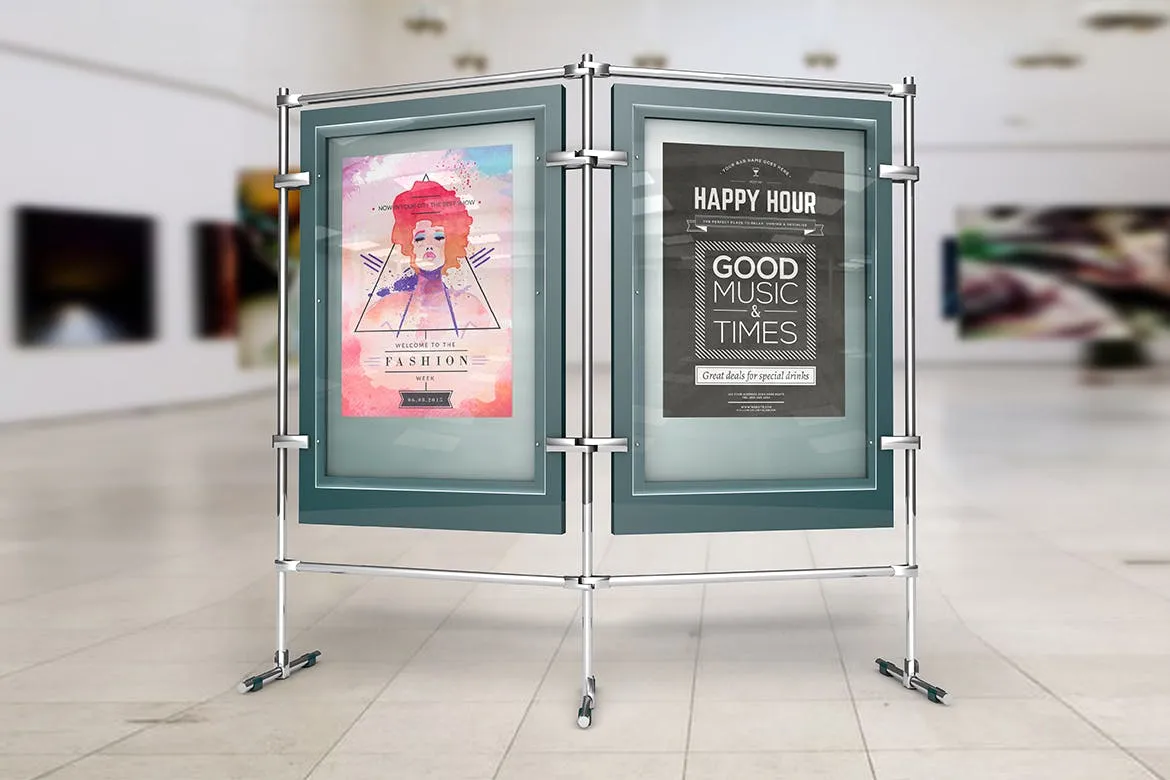 10个高品质的海报传单DM样机VI展示模型mockups插图(8)