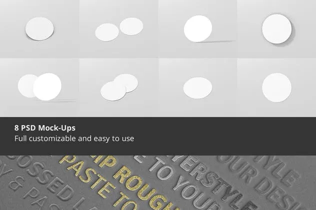 企业品牌迷你圆圈传单模板 Circle Flyer Mockup插图(1)