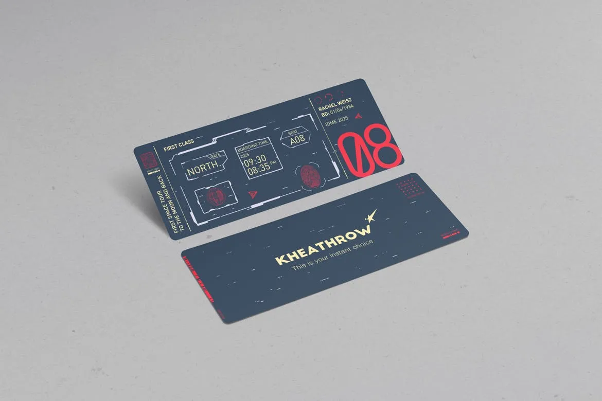 门票/现金券设计印刷效果图样机v1 Tickets / Cash Coupons Mock-Ups Vol.1插图(7)