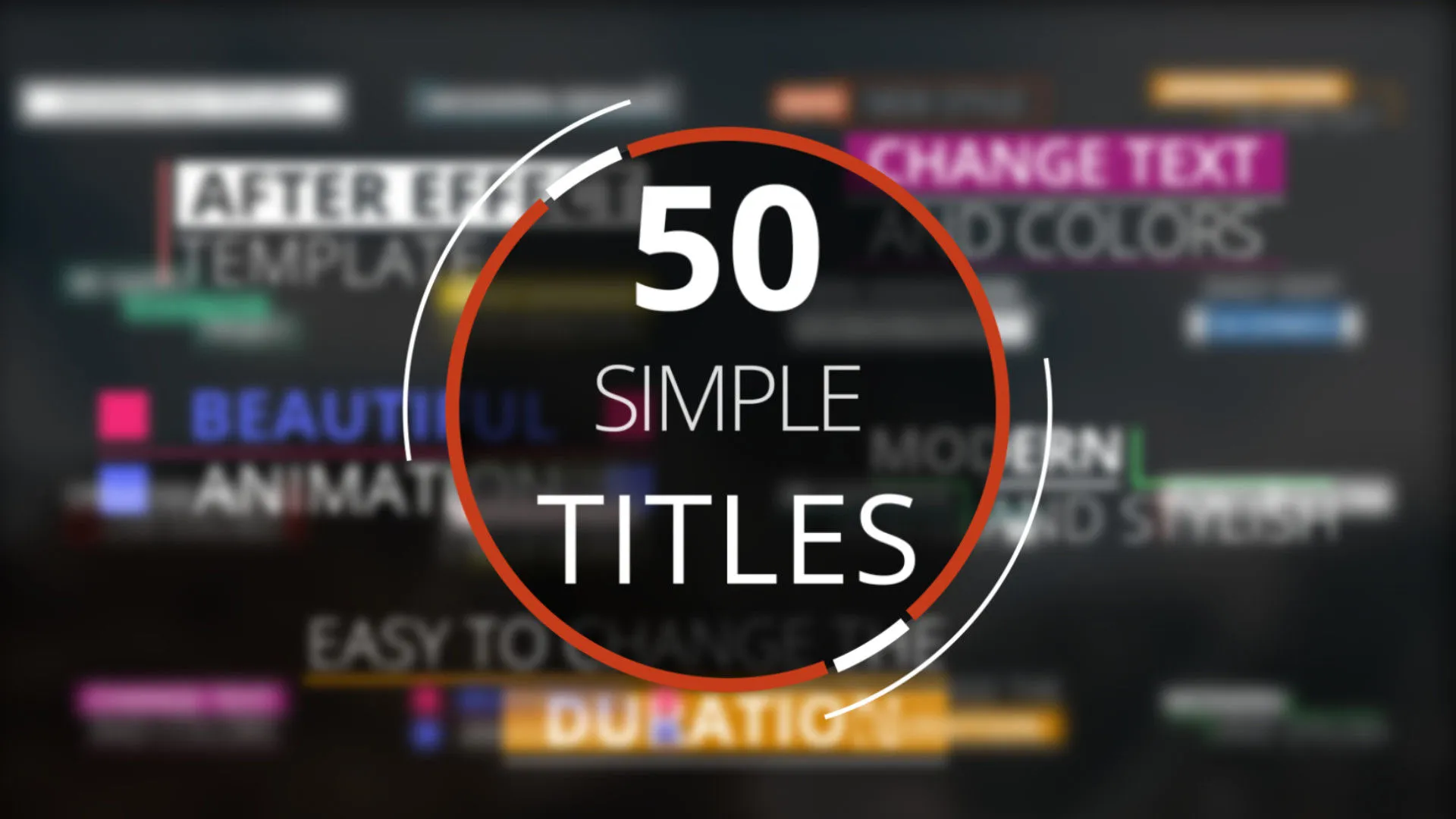 出色的全屏最小标题动画像素设计精选AE模板