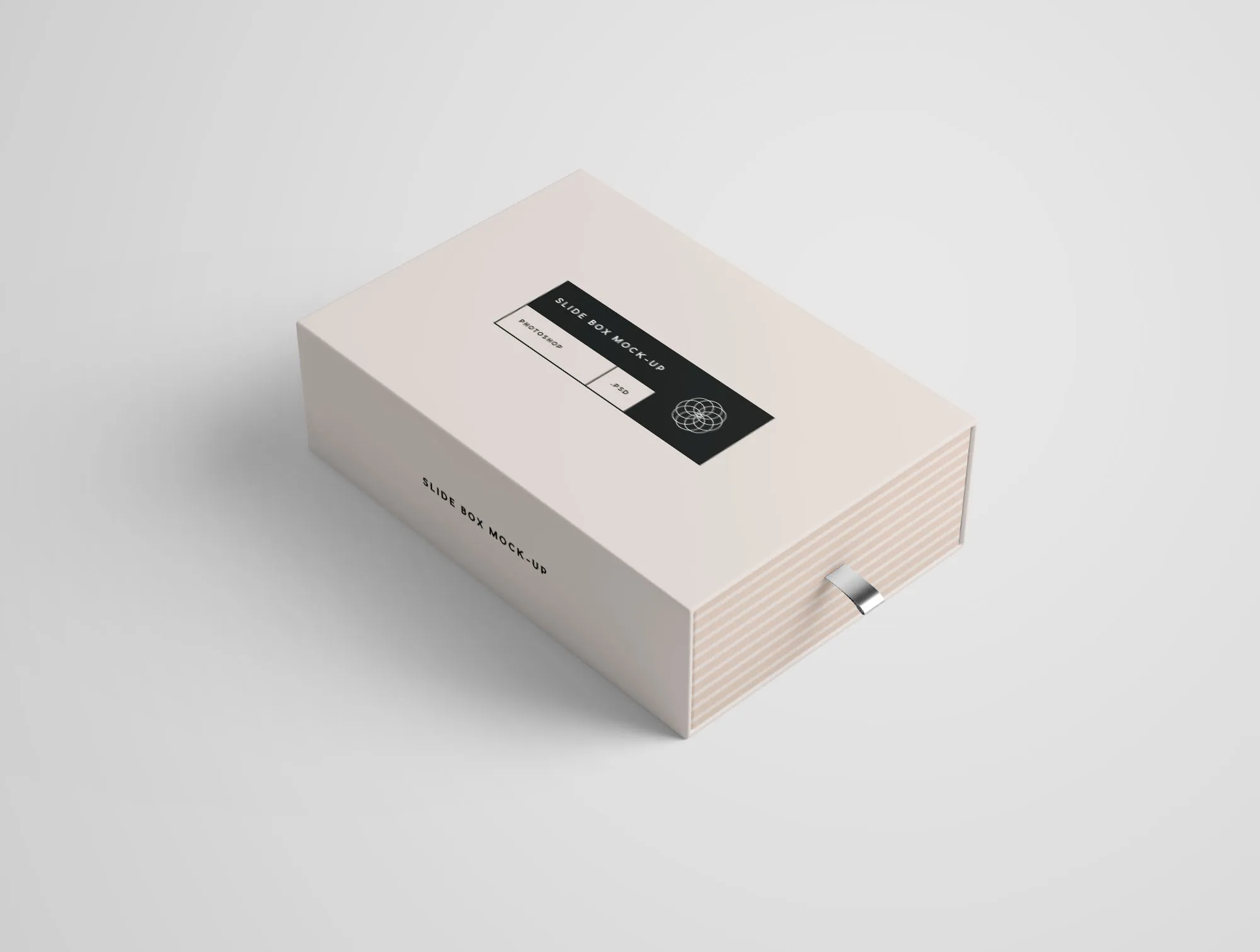 矩形抽屉式包装盒礼品盒包装设计效果图样机 Rectangle Slide Box Mockup插图