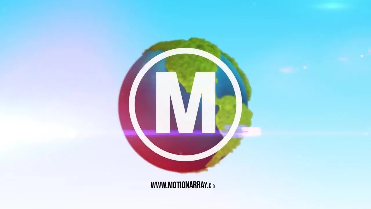 精彩动画地球标志像素设计精选AE模板