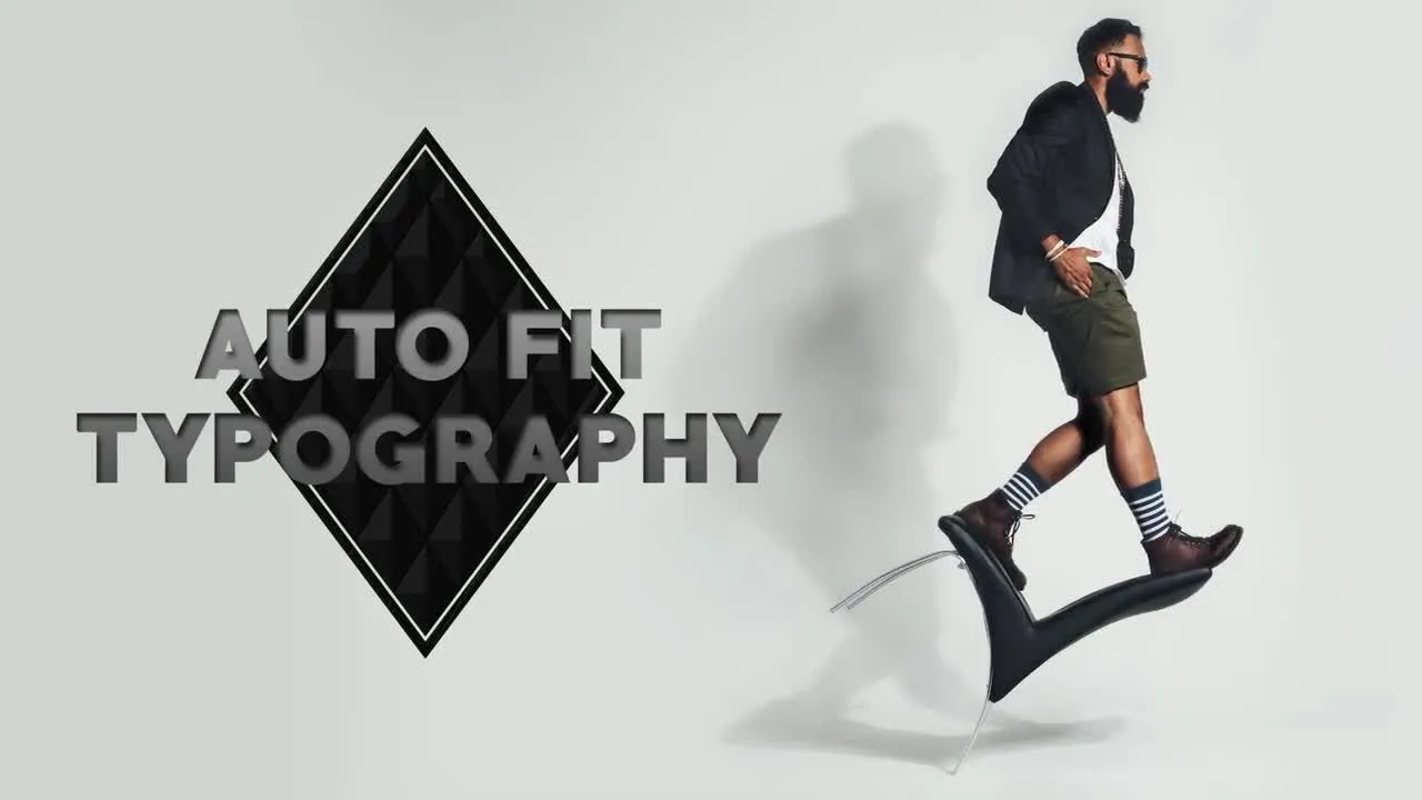 6个独特外观的自动调整黑色标题动画像素设计精选AE模板