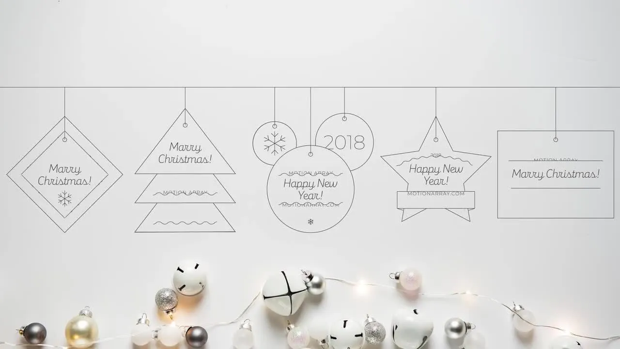 5个梦幻般的节日装饰动画圣诞节标题像素设计精选AE模板