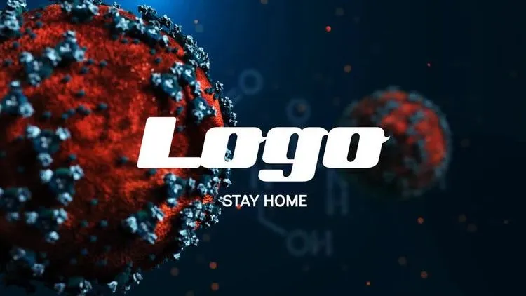 病毒标志动态动画像素设计精选AE模板