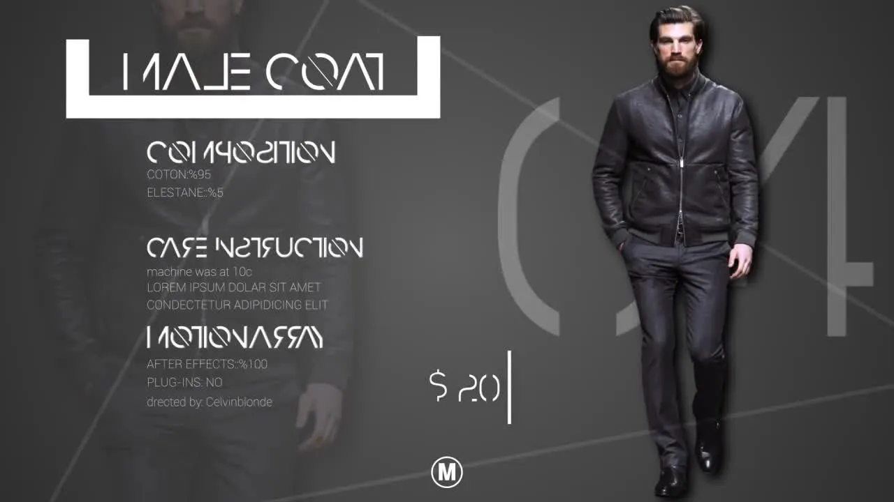 时尚衣装设计介绍像素设计精选AE模板