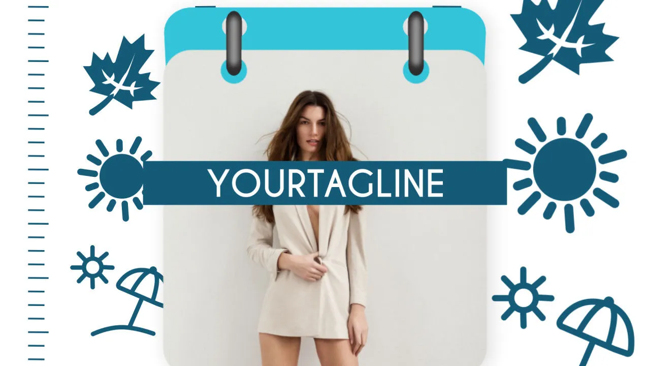 动画日历特效转场照片展示像素设计精选AE模板