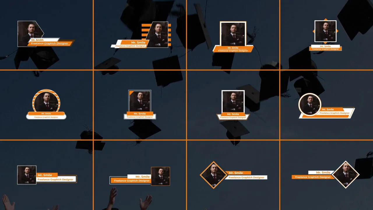 10组棕色系动态文字标题特效像素设计精选AE模板