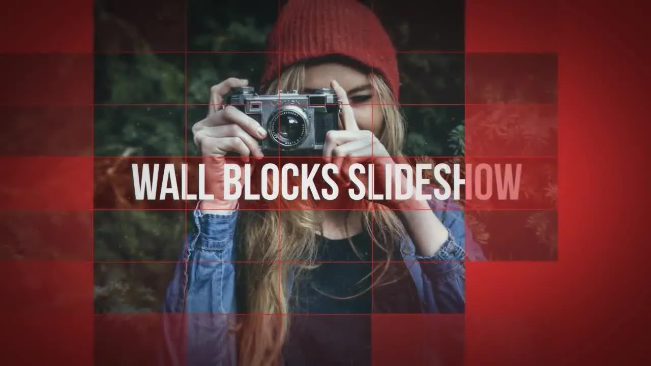 墙块幻灯片像素设计精选AE模板