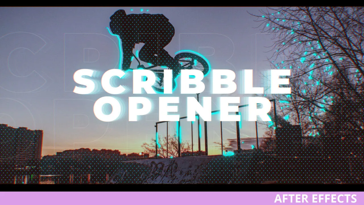 信号损坏特效三维光线转场效果像素设计精选AE模板