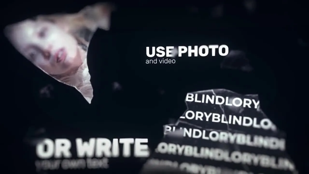 碎玻璃标题像素设计精选AE模板