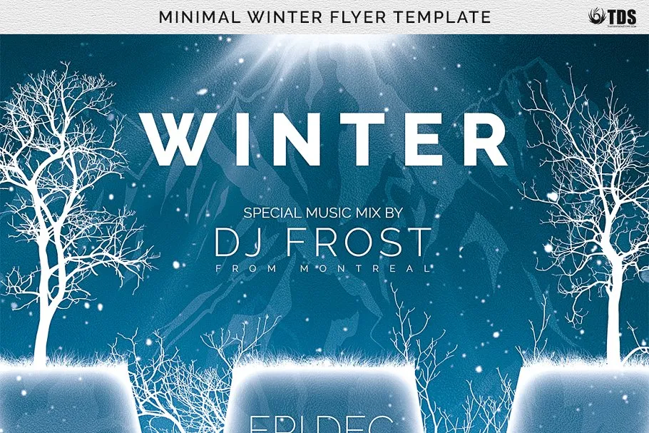 极简主义冬天主题传单PSD模板 Minimal Winter Flyer PSD插图(8)