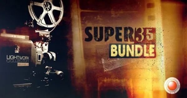 老式胶片电影特效开场像素设计精选AE模板 Super 35 Bundle