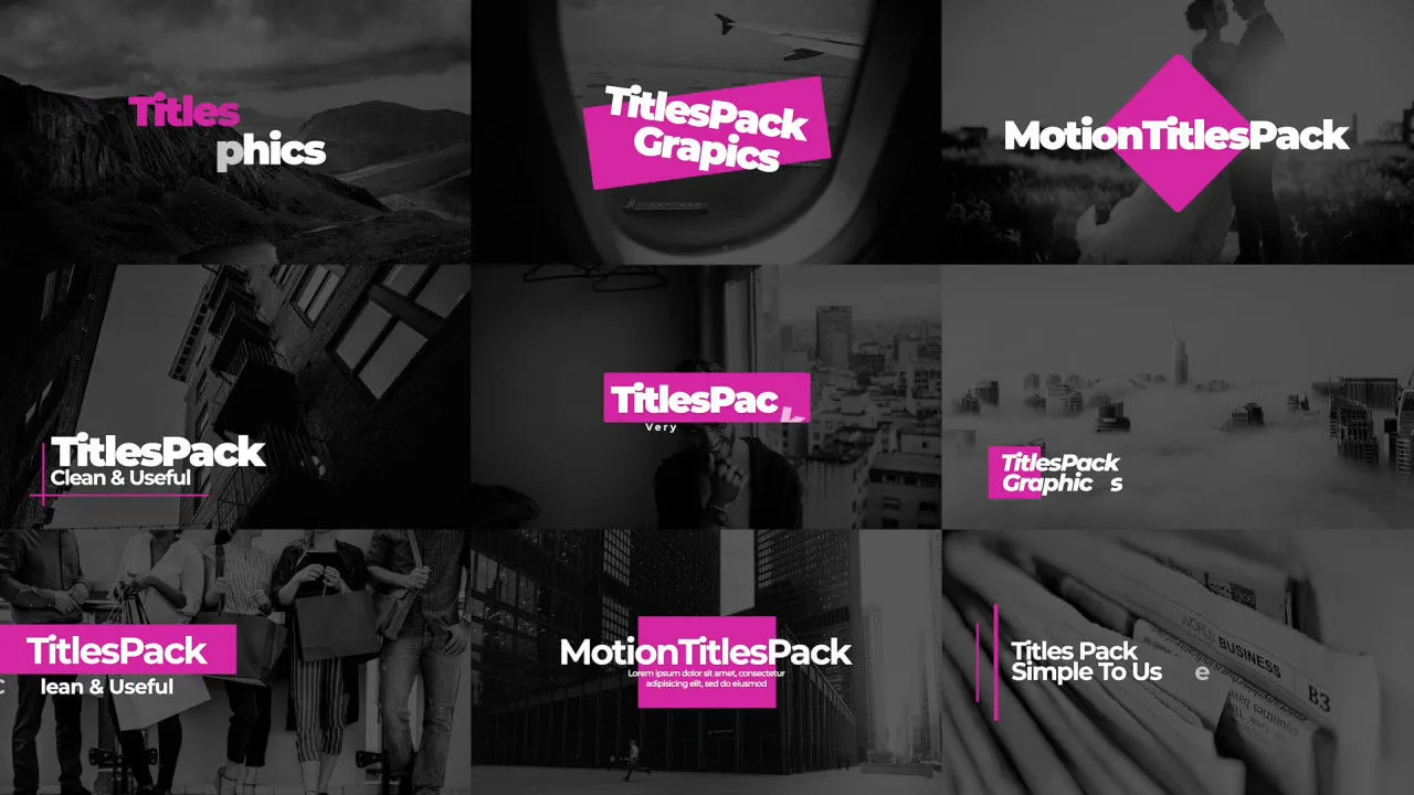 9个专业设计的影片标题像素设计精选AE模板