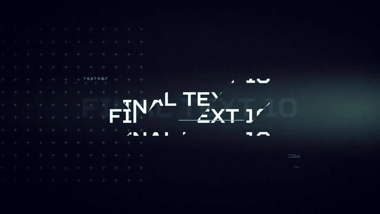 电影预告片Glitchy标题像素设计精选AE模板