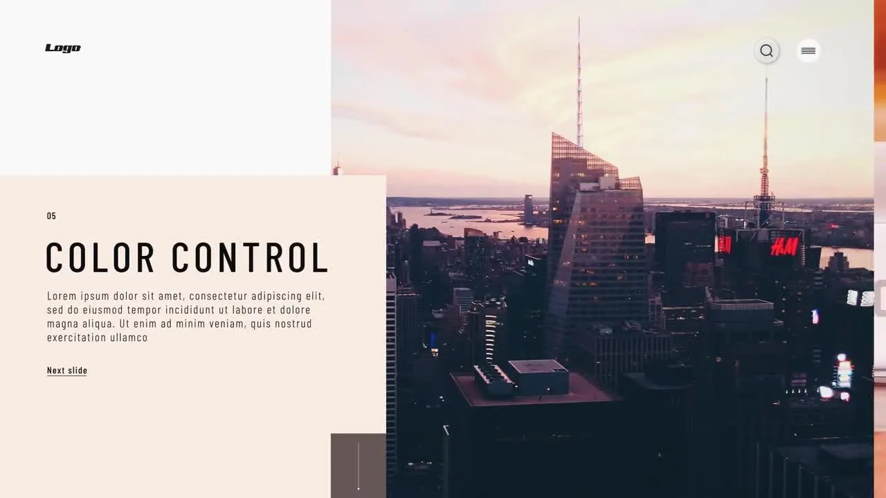 简洁图片介绍幻灯片开场片头像素设计精选AE模板