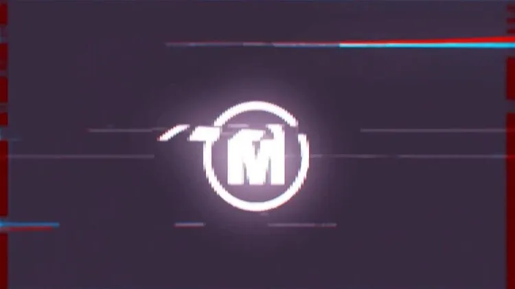 精美时尚的数字小故障徽标像素设计精选AE模板