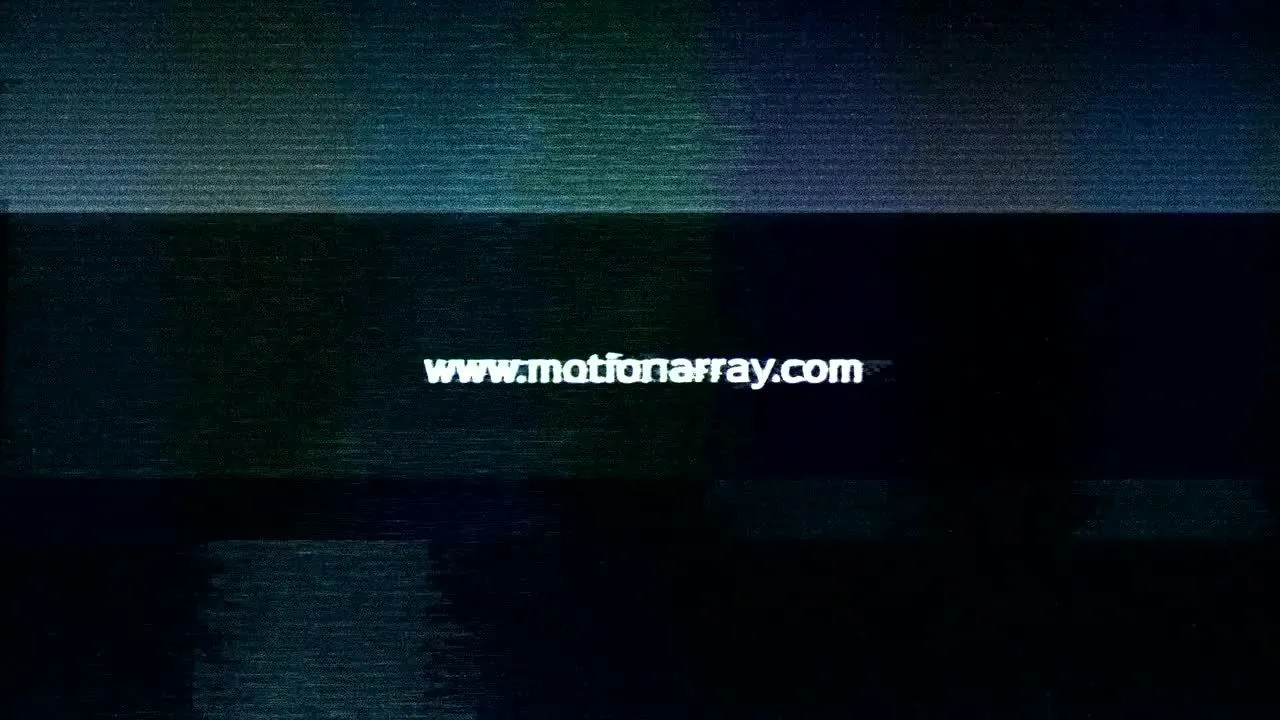 电视故障失真雪花视频特效动画像素设计精选AE模板