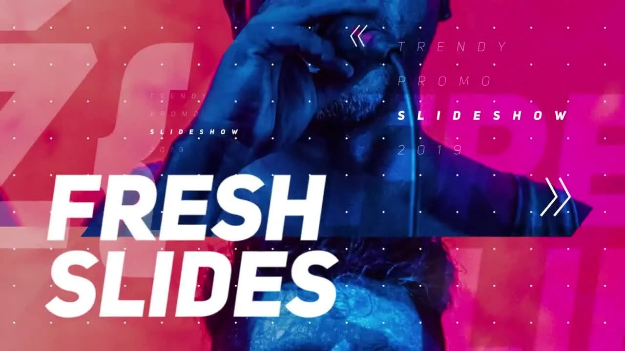 现代时尚清爽风格幻灯片像素设计精选AE模板