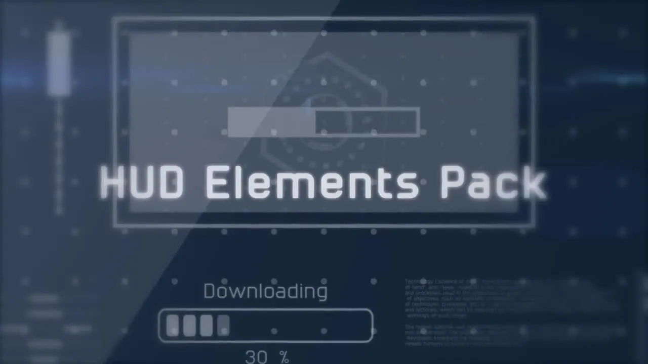 现代简洁创意的科幻HUD元素包像素设计精选AE模板