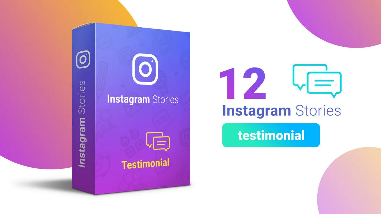 12个ins动画故事像素设计精选AE模板