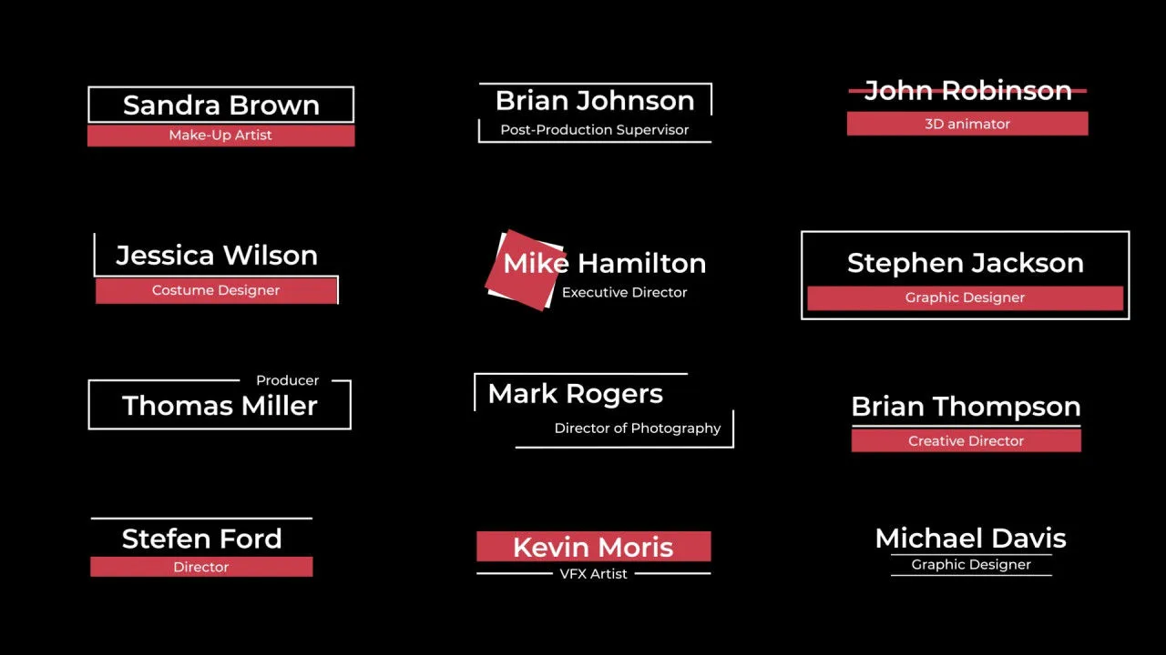 12个现代低三分之二标题像素设计精选AE模板