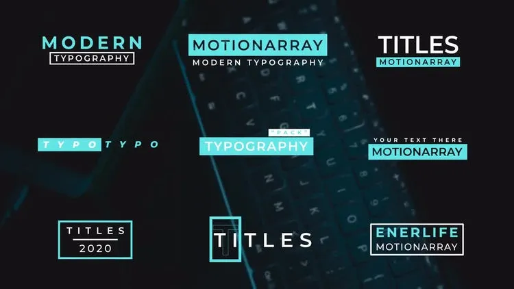 整洁经典全屏标题动画ae模板