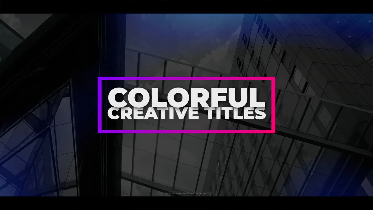 12个多彩创意全屏标题动画像素设计精选AE模板