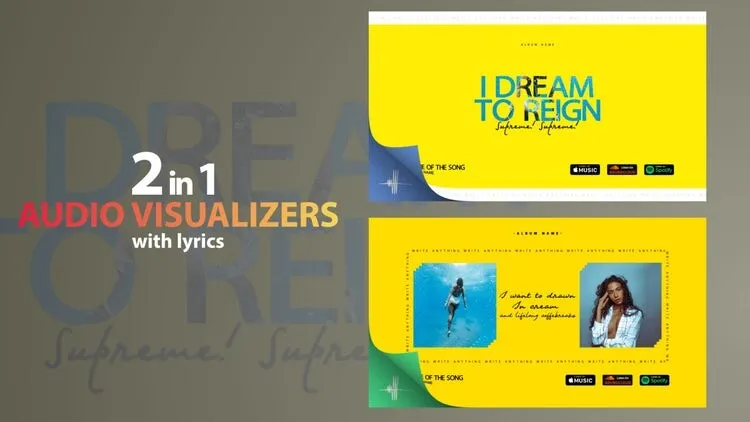 干净创意的音频播放工具像素设计精选AE模板